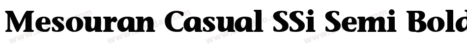 Mesouran Casual SSi Semi Bold Italic字体转换